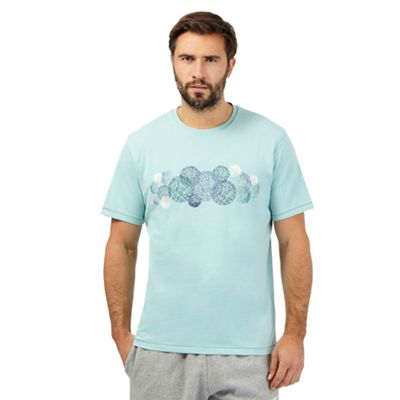 RJR.John Rocha Light turquoise scratch circle print t-shirt